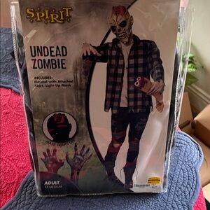 Spirit Zombie Costume with Light-Up Mask adult Halloween